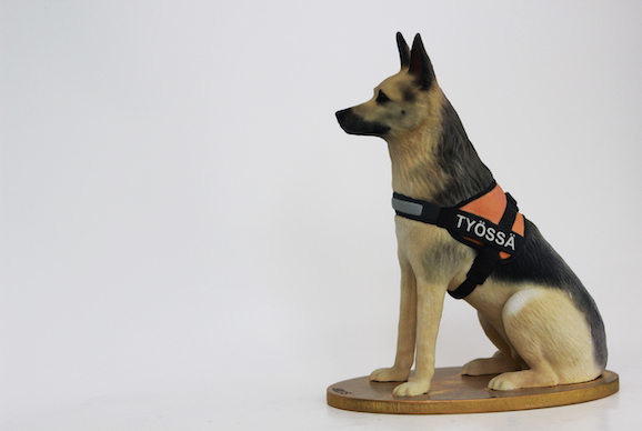 Arty Lobster German Shepherd sculpture 1